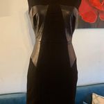 Milly Millly black Lamb Leather Mini Dress women’s size 2 Xs Photo 0