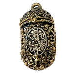 Prayer Cross Poison Box Pendant for a Necklace Ornate Gold Magnetic Photo 5