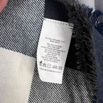 Plush Plaid Scarf Blue Black White Extra Soft Rectangle Blanket Scarf Photo 3