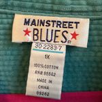 Vintage 90's Wide Wale Corduroy Shacket Shirt Jacket Chore Coat Sz 1X Blue Plus Photo 1