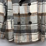 Attention  Plaid Fleece Double Breasted Pea Coat Womens 2X Outdoors Wool Blend Photo 3