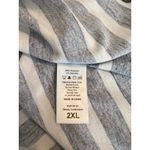 LuLaRoe Melissa Shark Bite Hem Navy & Mint Green Top Size 2XL Photo 5