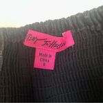 Betsey Johnson Vintage Y2K Betsy Johnson Coated Strapless Bubble Mini Dress Black Goth Prom sz8 Photo 11