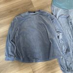 SheIn Maternity Velour Lounge Set Long Sleeve Top Jogger Pants Blue XXL Photo 1