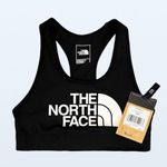 The North Face NWT Sports Bra Black with White Logo Racerback Active, Size Small Photo 0