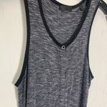 ATM Melange Henley Dress Sleeveless Midnight Steel Size S/P Gray Photo 7