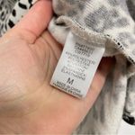 Chaser  Black & White Animal Print Pullover Hoodie Sweater Womens M Leopard Top Photo 3