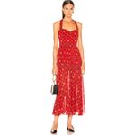 MARISSA WEBB Seraphina Print Dress 6 Red Photo 4