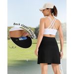 NWT ~ Women's Black 19" Knee Length Skort Pocket Golf Tennis Skirt ~ SMALL Photo 1