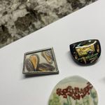 Lot Of 4 Pretty Handmade Costume Brooch Pin Handcrafted Costume Jewelry Photo 2