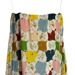 Alemais Everly Strapless Multicolor Quilt Print Whimsical Silk Maxi Gown Size 10 Photo 5