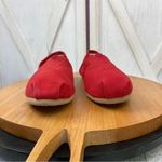 Toms Alpargata Canvas Slip On Shoes Red 10 Photo 2