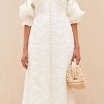 Cult Gaia Simona Ruffled Off The Shoulder Midi Dress Off White Womens Size 0 Photo 0