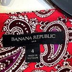 Banana Republic  Paisley Print Midi Shift Dress Women Size 4 Short Sleeve A Lined Photo 6