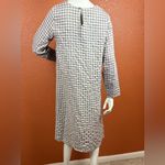 Unbranded Plaid Long Sleeve Dress Size 42 Made In Turkey. Gray Photo 4