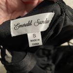 Emerald Sundae Strapless Sequin Rosette Mesh Black Mini Velvet Dress Size S NWT Photo 9