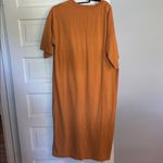 Free People Beach Orange Kaftan Short Sleeve Maxi Dress Photo 4