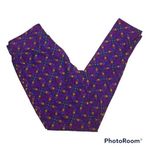 LuLaRoe  Size OS Purple Yellow Leggings Photo 0