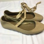 ZARA Nwot  ballet flats with ankle wrap sz 38 Photo 3