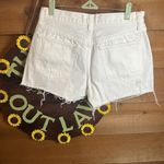 We The Free  Free People Maggie Distressed White Denim Short Button Fly Size 28 Photo 3