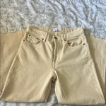ZARA  woman Beige Straight Jeans Photo 3