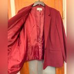 Le Suit  Women’s Plus 24W NWOT Burgundy Single Breasted Classic Lined Blazer Photo 2