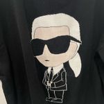 Karl Lagerfeld  Black and White Crewneck Sweater with Iconic Graphic size L  Photo 2