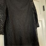 Chico's  Size 1 Lace Shirt Black Sheer Blouse Whimsygoth Romance Chico Medium Top Photo 9