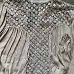 Free People Cream Button Down Shirt with Lace Accents Photo 8