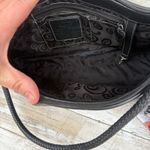 Brighton  Pebbled Leather Purse Shoulder Bag Black Braided Heart Classic Boho Y2K Photo 12