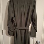 Torrid  Sz 2 Olive Green Mini Waist-Tie Shirt Dress Photo 11
