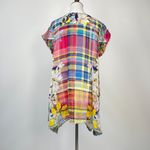 Johnny Was NWOT  Multicolor Plaid Floral Blouse Shirt Linko Babydoll Tunic Size S Photo 5
