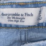 Abercrombie & Fitch Abercrombie Straight leg high rise Light Blue Denim Jeans size 0 Photo 3