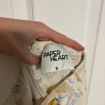 Paper Heart  Destination Travel Graphic Strapless Linen Maxi Dress Size Medium Photo 4