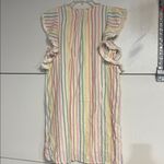 THML  RAINBOW STRIPED FLUTTER SLEEVE MINI DRESS SMALL NEW WITH TAGS Photo 6