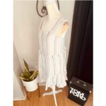 Rails NWT  Striped Tiered Ruffle Mini Dress Pink Blue Linen Blend Size Medium Photo 4