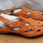 Bernie Mev  Women's Orange Sandal Size 37EU / 6.5 US Slip ons flats Photo 2