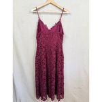ASTR  The Label Midi Dress Size M Burgundy Lace Overlay Spaghetti Strap V-Neck Photo 2
