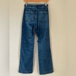 Faherty  Women's Stretch Terry Patch Pocket Flare Jeans in a dark blue wash 28 Photo 5