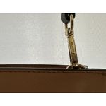 Michael Kors  Hamilton Traveler Tan Blk & White Leather Messenger Crossbody Purse Photo 6