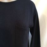 Joan & David  Black Wool Long Sleeve Crewneck Knit Sweater L Photo 4