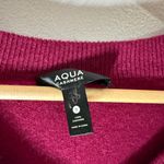 AQUA  Cashmere Burgundy V Neck Cashmere Sweater Size Small Photo 2