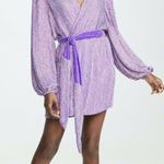 Retrofête NEW NWT $615 Retrofete Audrey Midi Dress Sz Medium Wrap Iridescent Sequin Belt Photo 2