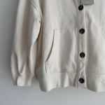 Everlane  Sweater Womens XL Organic Cotton Varsity Cardigan Minimalist Cream Photo 2