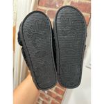 Womens Soft Faux Fur Slippers Plush Slip on Cross Band House Shoes Black Size 6 Photo 3