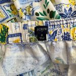 J.Crew  Printed elastic-back linen-blend pleated short lemon beach novelty print Photo 2