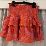 Olivaceous Pink And Orange Pink Ruffle Skirt  Photo 2