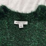 99 Jane Street Christmas Cardigan Womens Medium Green Open Front Holiday Vest Photo 2