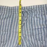 Calvin Klein Blue & White Striped High Rise Pull-on Fabric Shorts Photo 6