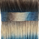 Newport News  Sleeveless Midi Dress 16 Large SHINY Teal Blue Brown CRINKLE RawHem Photo 4